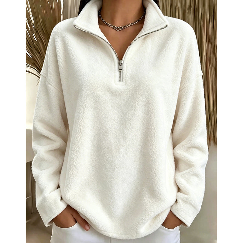 🔥 ✨Bequemes, gemütliches Quarter-Zip-Sweatshirt für Damen