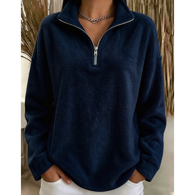 🔥 ✨Bequemes, gemütliches Quarter-Zip-Sweatshirt für Damen