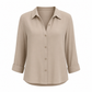 ✨💕 Damen-Bluse mit Polka-Dot-Print – Eleganter Hemdkragen, lange Ärmel & vielseitiger Freizeitstil 👚