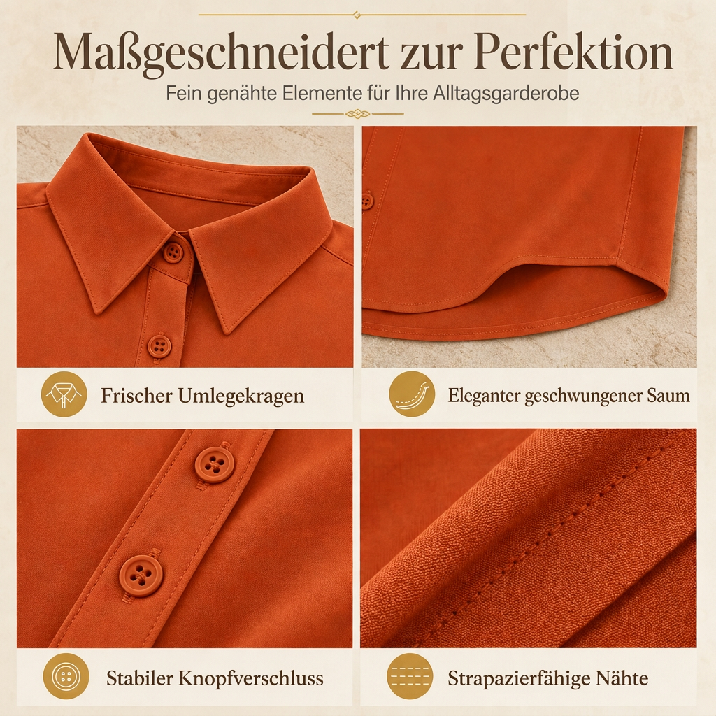 ✨💕 Damen-Bluse mit Polka-Dot-Print – Eleganter Hemdkragen, lange Ärmel & vielseitiger Freizeitstil 👚