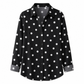 ✨💕 Damen-Bluse mit Polka-Dot-Print – Eleganter Hemdkragen, lange Ärmel & vielseitiger Freizeitstil 👚