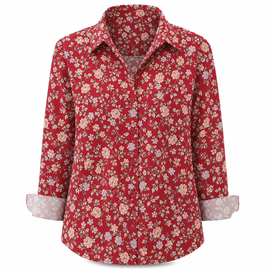 ✨💕 Damen-Bluse mit Polka-Dot-Print – Eleganter Hemdkragen, lange Ärmel & vielseitiger Freizeitstil 👚