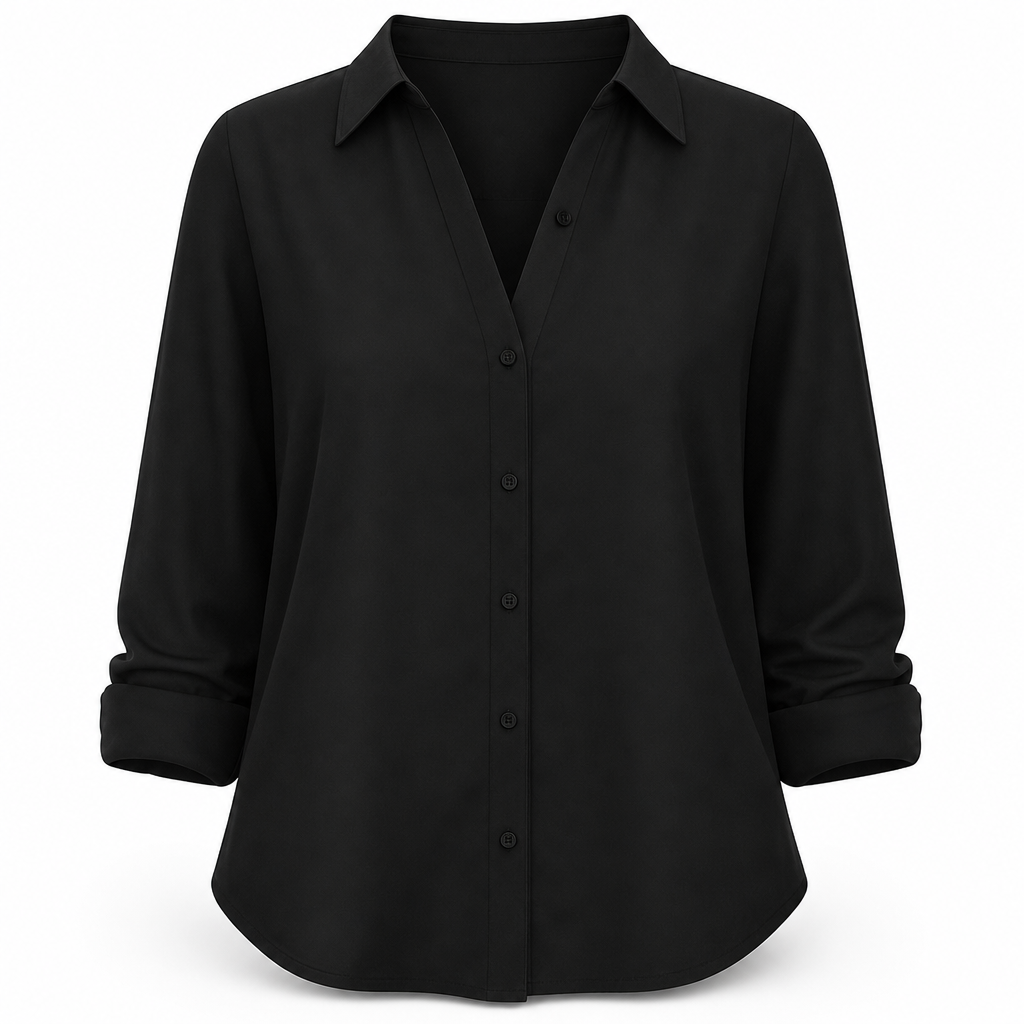 ✨💕 Damen-Bluse mit Polka-Dot-Print – Eleganter Hemdkragen, lange Ärmel & vielseitiger Freizeitstil 👚