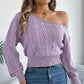 📢📢🎉✨Damen Schulterfreier Kurzgeschnittener Strickpullover