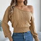 📢📢🎉✨Damen Schulterfreier Kurzgeschnittener Strickpullover