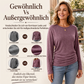 🎉💖🔥🎁Freizeit-Top für Damen mit Rundhals und gerafftem Saum