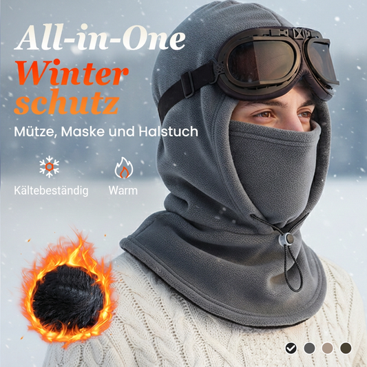 🎉 ❄️ Thermische Sturmhaube – winddichte Winterhaube mit dickem Plüschfutter