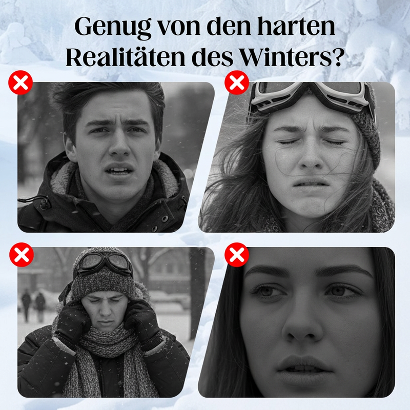 🎉 ❄️ Thermische Sturmhaube – winddichte Winterhaube mit dickem Plüschfutter