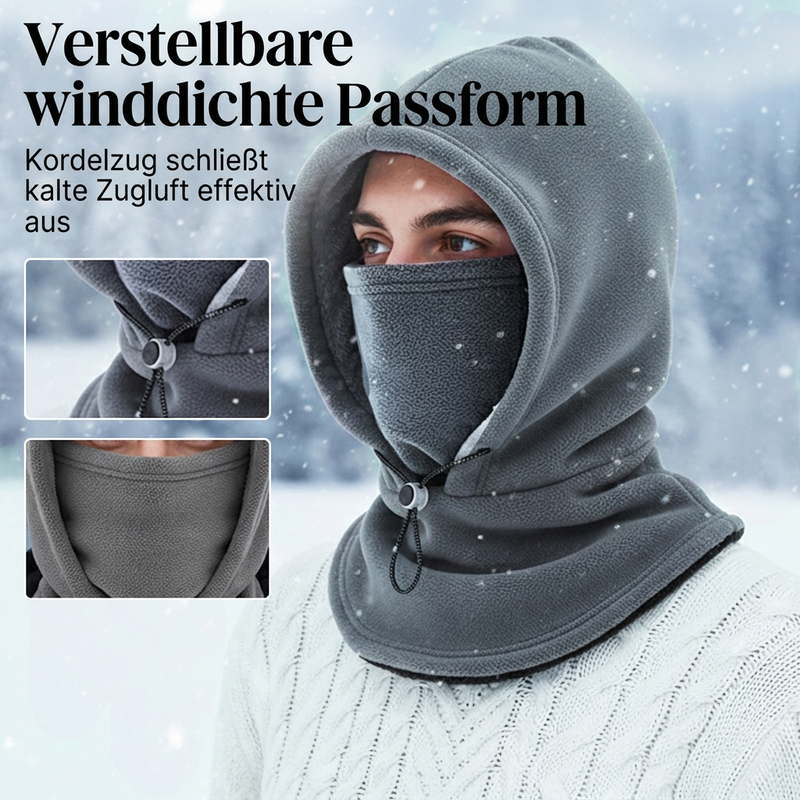 🎉 ❄️ Thermische Sturmhaube – winddichte Winterhaube mit dickem Plüschfutter