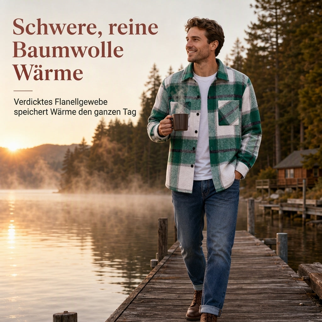 👔 Lässiges kariertes Flanellhemd für Herren | Kein kratziges Hemd – Weich & warm für Herbst & Alltag ✨