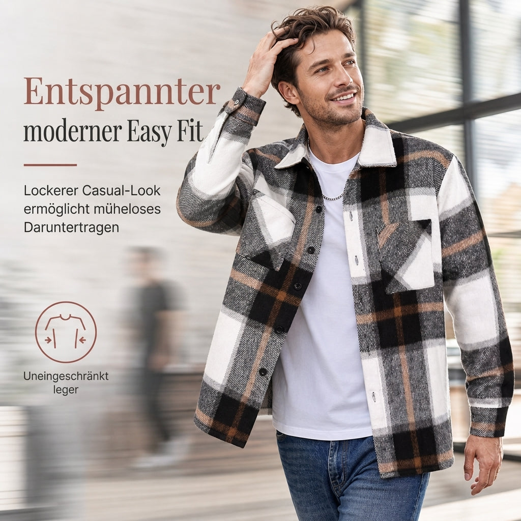 👔 Lässiges kariertes Flanellhemd für Herren | Kein kratziges Hemd – Weich & warm für Herbst & Alltag ✨