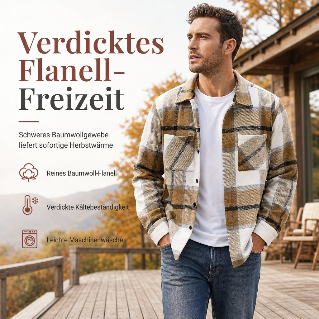 👔 Lässiges kariertes Flanellhemd für Herren | Kein kratziges Hemd – Weich & warm für Herbst & Alltag ✨