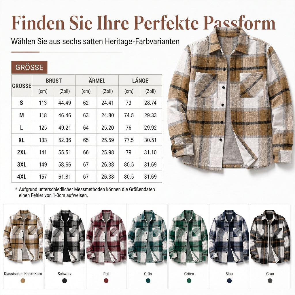 👔 Lässiges kariertes Flanellhemd für Herren | Kein kratziges Hemd – Weich & warm für Herbst & Alltag ✨