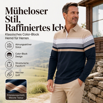 📢🎉🛍️✨Klassisches Farbe Blockiertes Streifen Top für Herren