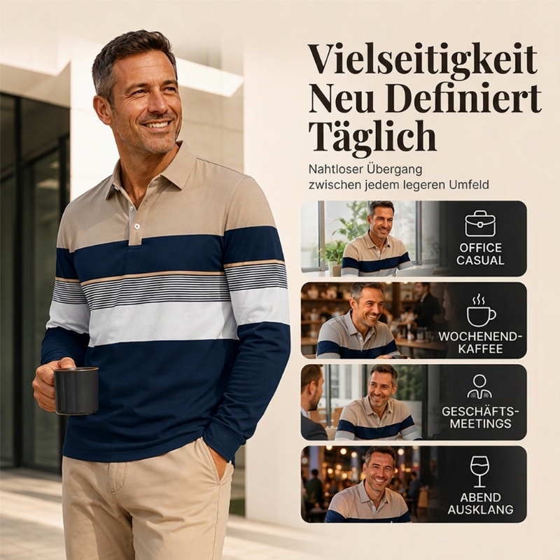 📢🎉🛍️✨Klassisches Farbe Blockiertes Streifen Top für Herren