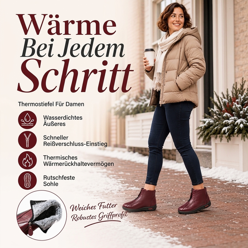 🎉 Warme rutschfeste Winterstiefel für Damen