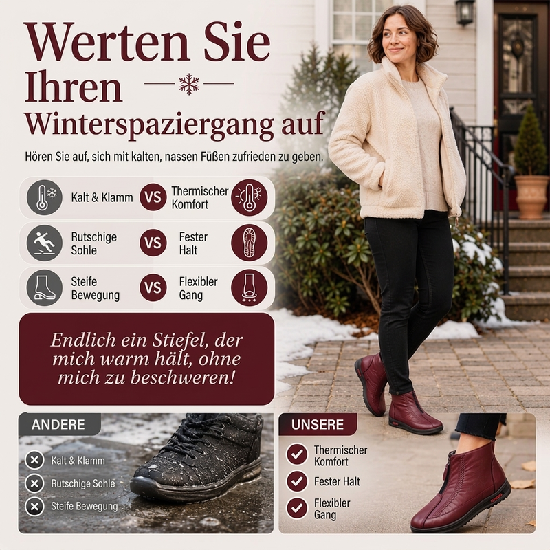 🎉 Warme rutschfeste Winterstiefel für Damen