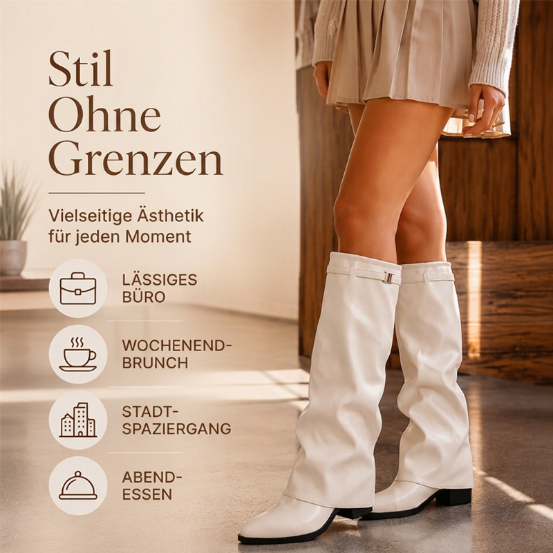 ⏰ Schicke lässige kniehohe Damenstiefel