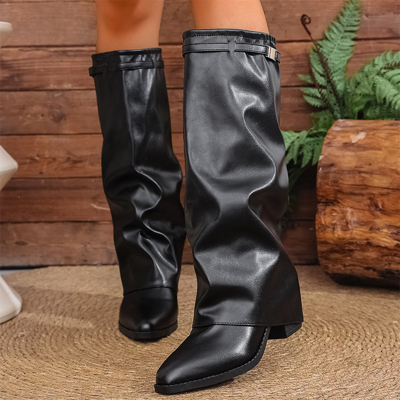 ⏰ Schicke lässige kniehohe Damenstiefel