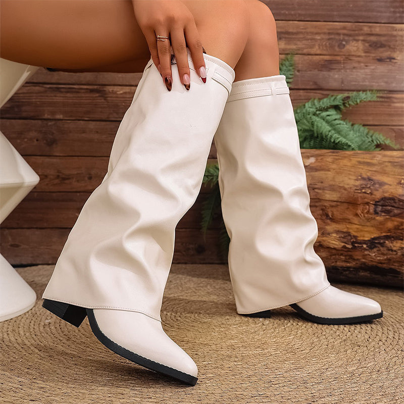 ⏰ Schicke lässige kniehohe Damenstiefel
