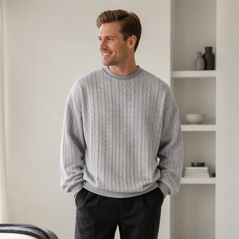 📢🎉🛍️✨Herren Kabelstrick Rundhalspullover