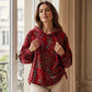 🚨🚨 Damen-Kapuzenpullover mit Paisley-Print und Kordelzug