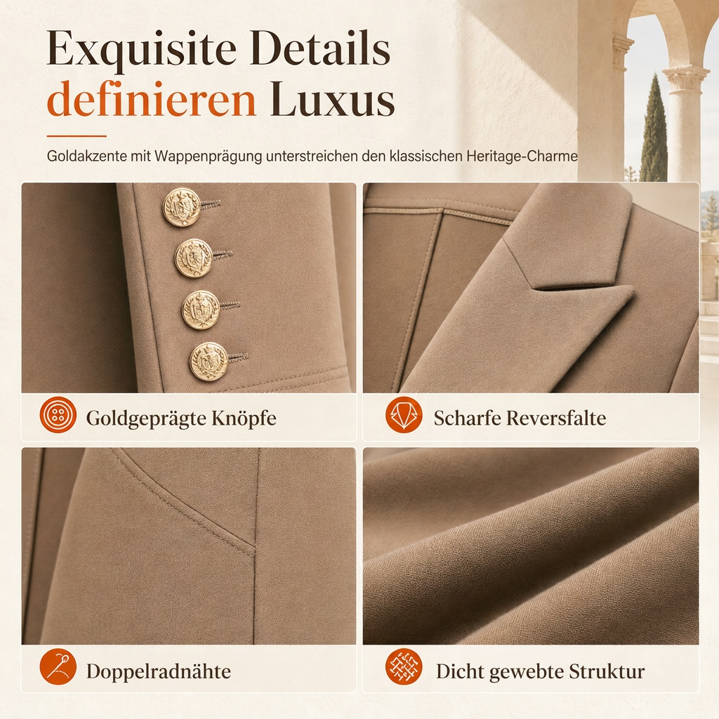📢🎉🛍️✨Elegantes herbstliches 2-Teiler-Outfit für Damen mit Retro-Langmantel und schlichter Hose