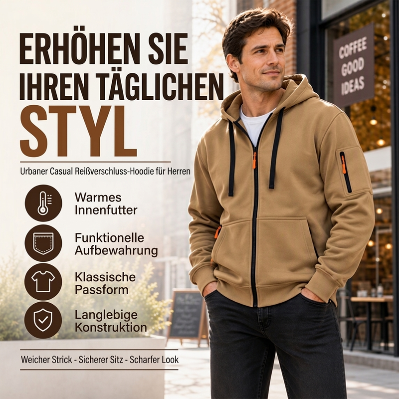 🛍️✨Lässige wärmende Herrenkapuzenjacke