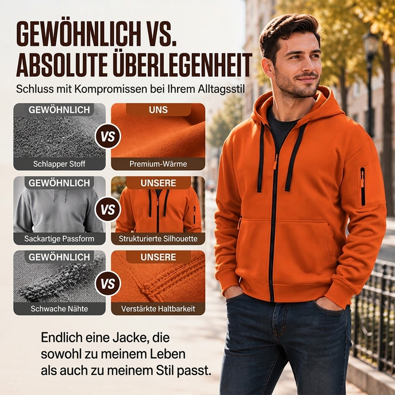 🛍️✨Lässige wärmende Herrenkapuzenjacke