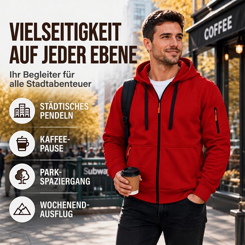 🛍️✨Lässige wärmende Herrenkapuzenjacke
