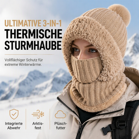 🥳🥳 Damen Winter Einteilige Gestrickte Mütze Schal Maske