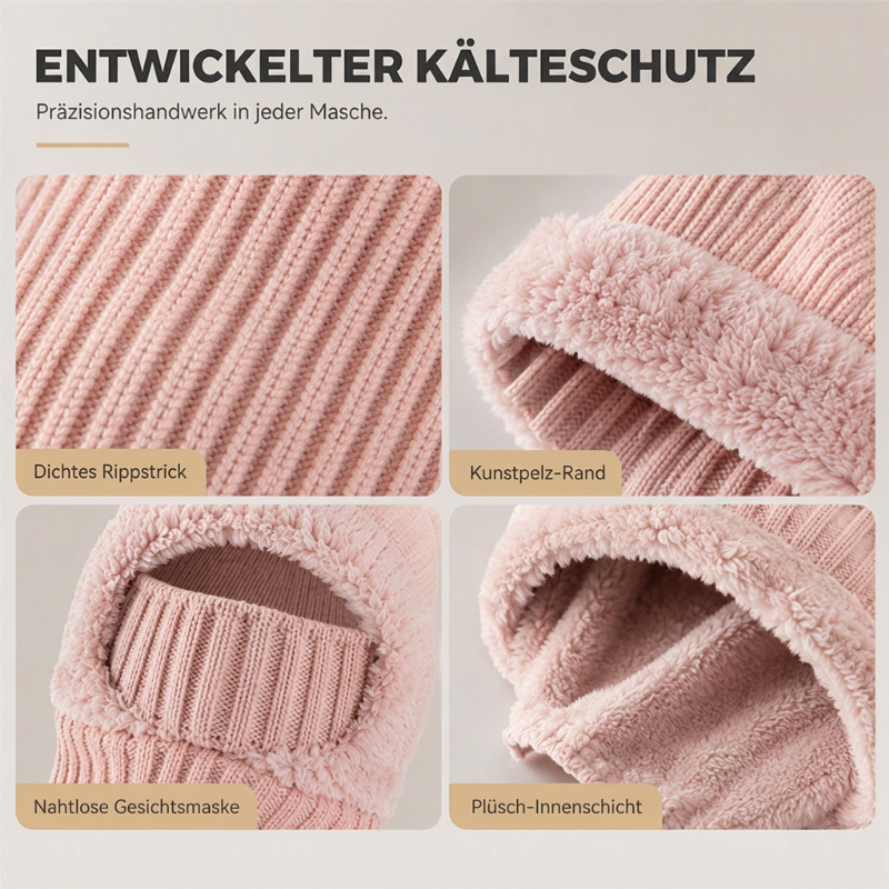 🥳🥳 Damen Winter Einteilige Gestrickte Mütze Schal Maske