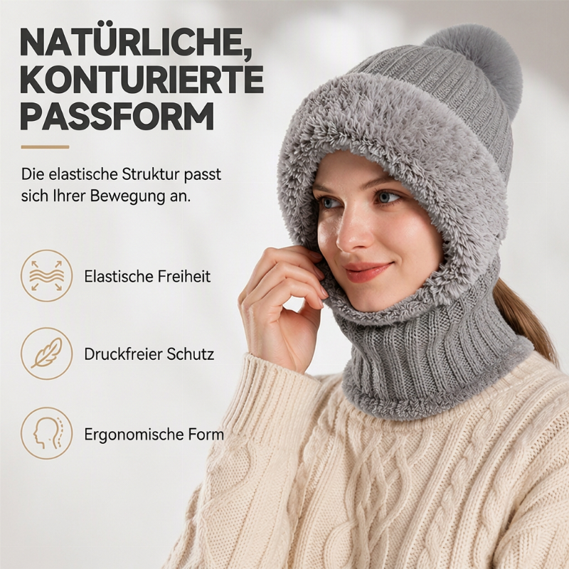 🥳🥳 Damen Winter Einteilige Gestrickte Mütze Schal Maske