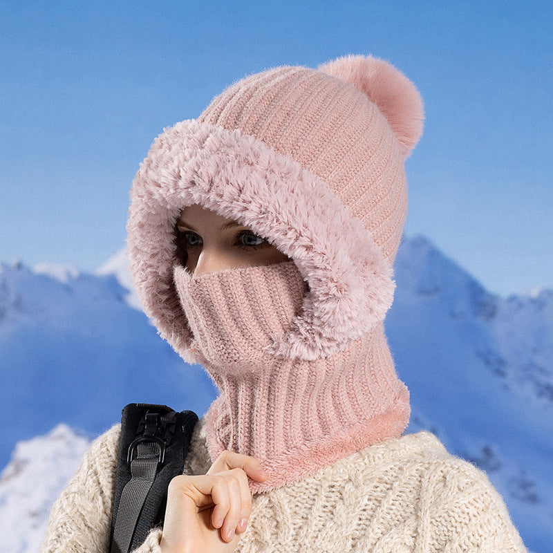 🥳🥳 Damen Winter Einteilige Gestrickte Mütze Schal Maske