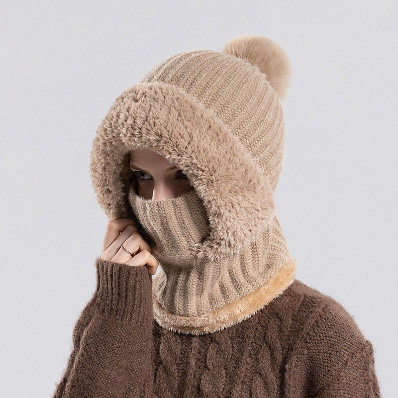 🥳🥳 Damen Winter Einteilige Gestrickte Mütze Schal Maske