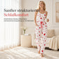💞 🔥 Damen 2-Teilig Geripptes Pyjama-Set Mit Herzdruck Trägertop Und Langen Hosen Loungewear
