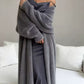 📢🎉🛍️✨Damen Langcardigan aus Kunstpelz-Fleece, flauschiger oversized Strickmantel für Herbst und Winter