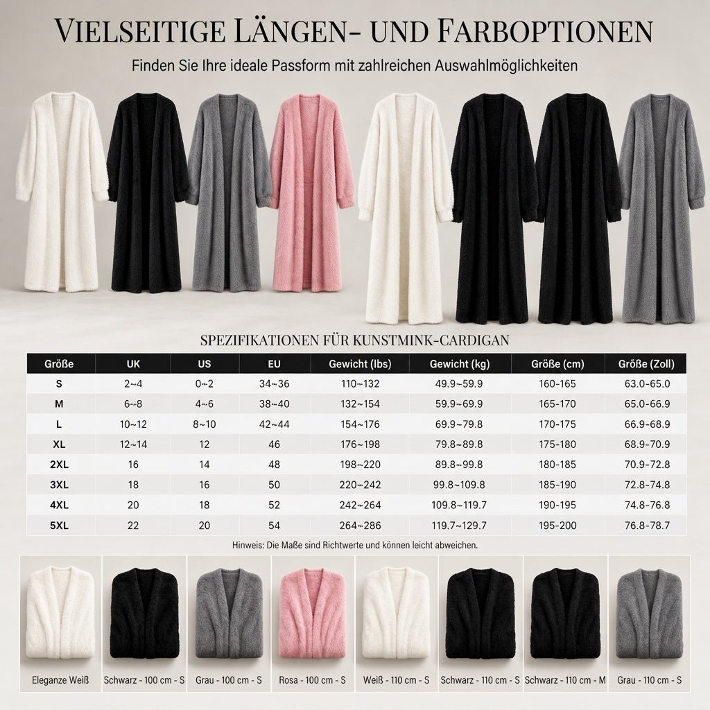📢🎉🛍️✨Damen Langcardigan aus Kunstpelz-Fleece, flauschiger oversized Strickmantel für Herbst und Winter