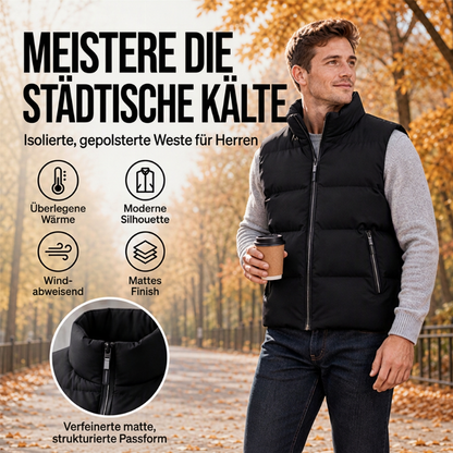 🔥Beliebtes Produkt ！✨Herren klassische Stehkragen wattierte Weste