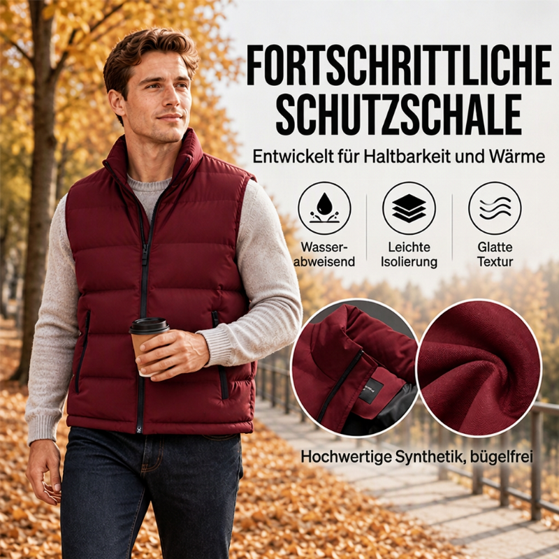 🔥Beliebtes Produkt ！✨Herren klassische Stehkragen wattierte Weste
