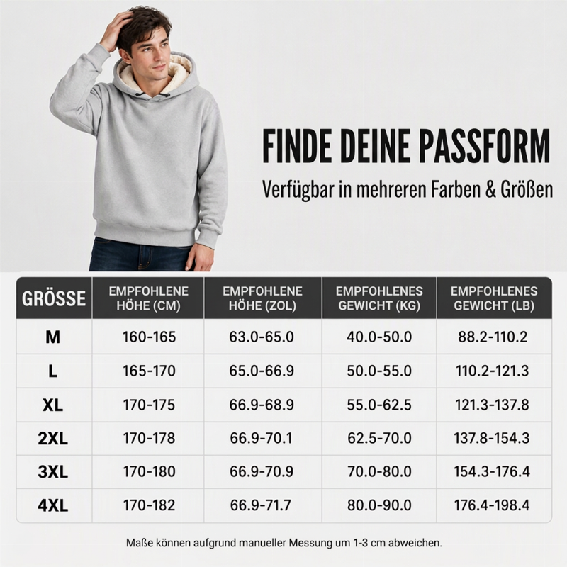 ✨Räumungsverkauf✨Verdicktes Sherpa-Fleece-Kapuzenpullover für Herren