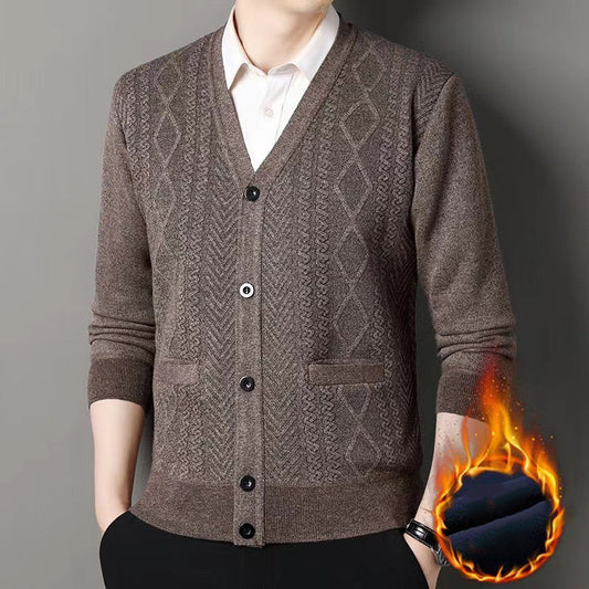 🙌 🔥🔥Herren Warmer Cardigan mit Knopfverschluss und V-Ausschnitt