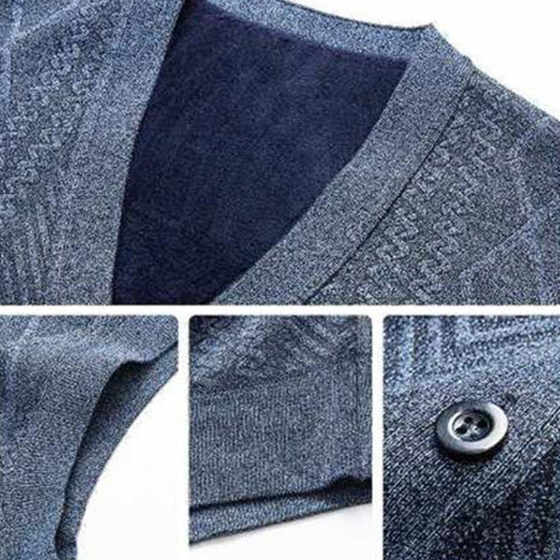 🙌 🔥🔥Herren Warmer Cardigan mit Knopfverschluss und V-Ausschnitt