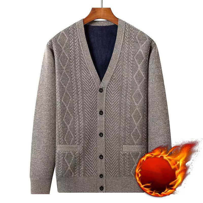 🙌 🔥🔥Herren Warmer Cardigan mit Knopfverschluss und V-Ausschnitt