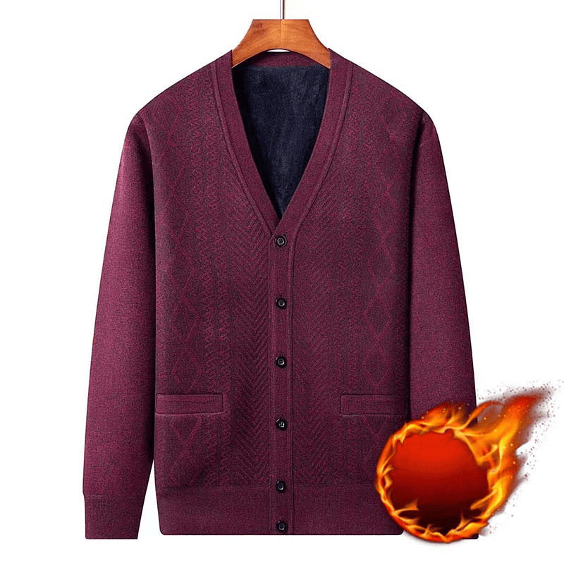 🙌 🔥🔥Herren Warmer Cardigan mit Knopfverschluss und V-Ausschnitt