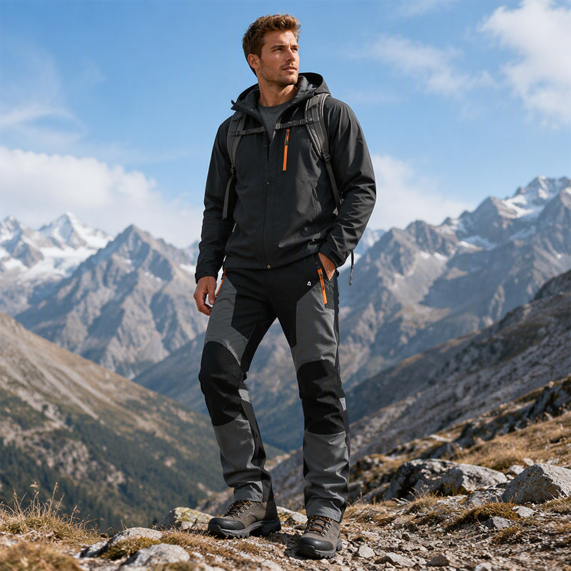 🌟 Wasserdichte & winddichte Herren-Wanderhose im Patchwork-Design