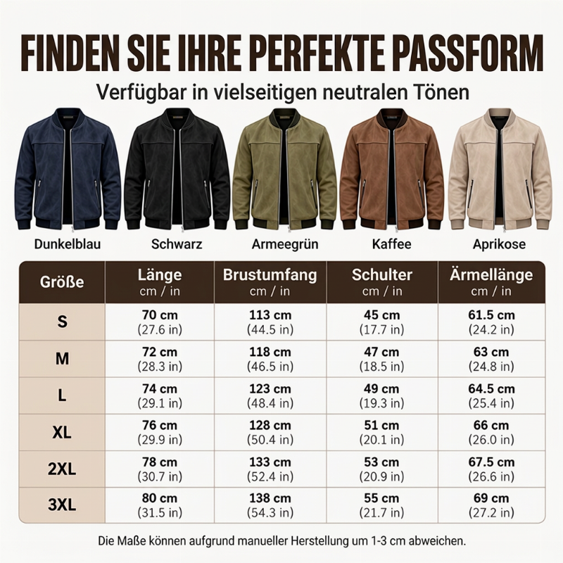 Klassische Casual-Bomberjacke für Herren