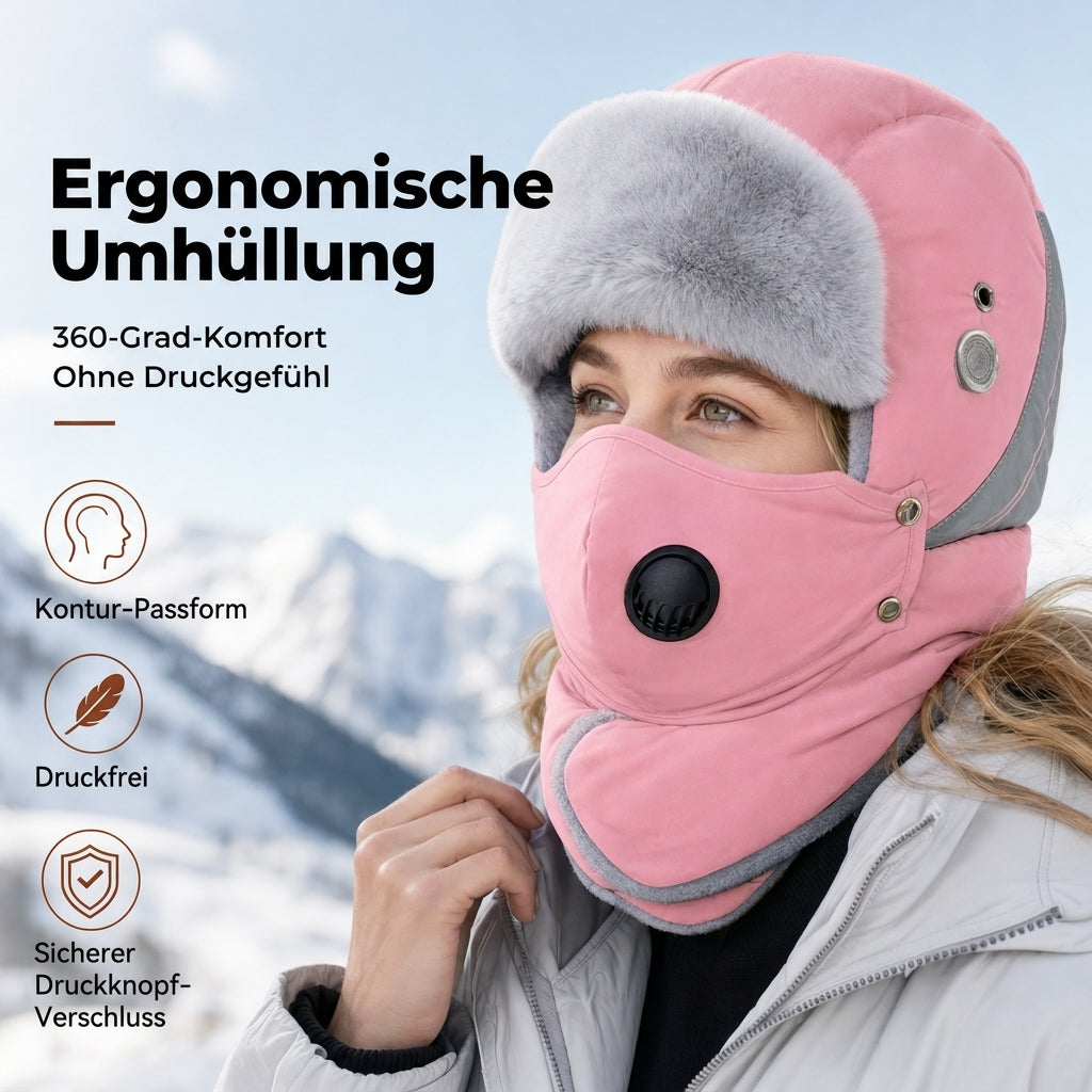 📦 Winddichter winterlicher Wärme-Trapperhut mit integrierter Gesichtsmaske