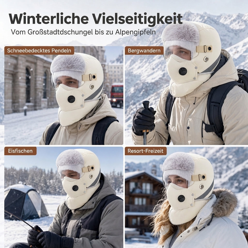 📦 Winddichter winterlicher Wärme-Trapperhut mit integrierter Gesichtsmaske