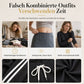 💞💞 Lange Pullover für Frauen, langärmeliger Rundhals-Pullover, casual einfarbig,Patchwork Oberteil für Herbst und Winter